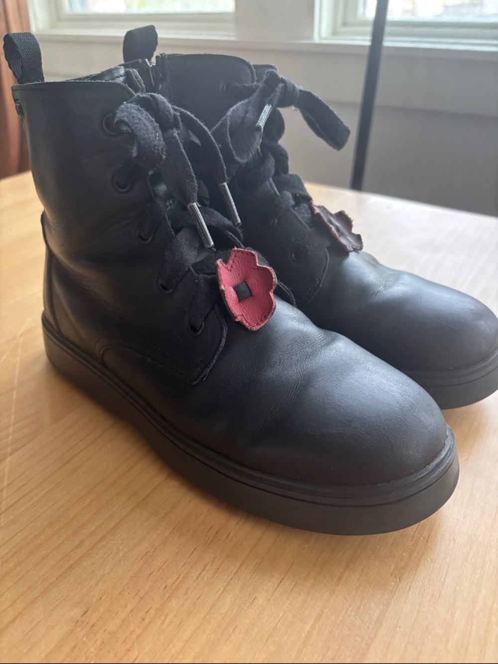 Ankle high black camper norte leather boots